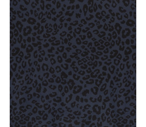 Kunstleder Wildleder Suede Clara dunkelblau Leo print